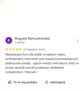 Opinia z Google – kurs samoobrony dla kobiet